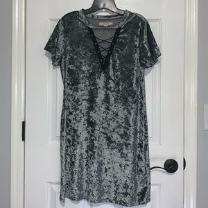 velvet grey dress👽